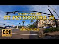 St. Petersburg, Florida - Downtown and Waterfront Cycling Tour in 4K - 3/19/22