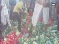 watch agitated over not getting desirable prices farmers throw vegetables on nh 43 ani news