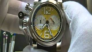 Graham Chronofighter Oversize Yellow Ranger Watch Model #2ovas-y01a-k10b