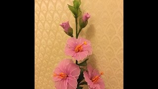 How to make nylon stocking flowers - Hibiscus