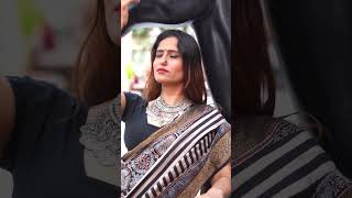 Divya Johar Styles the Timeless Ajrakh Dola Silk Saree | Elegant Handcrafted Fashion