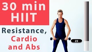 Advanced HIIT cardio, resistance and AB interval workout