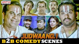 "Judwaa No 1" B2B Comedy Scenes | South Movie | Jr NTR, Nayanthara, Sheela | Aditya Movies