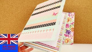 Tutorial for a washi tape notebook folder!