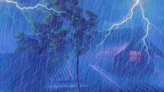 Gentle Rain Sounds \u0026 Thunder on Farm High Roof for Deep Sleep | Cure Insomnia \u0026 Calm Your Mind