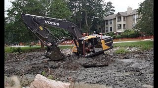 The Volvo 250 Goes Swimming In Mud!