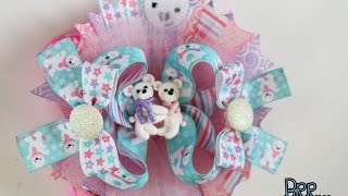 How to make a 4 1/2 inch Stacked Boutique bow (hair bow tutorial)