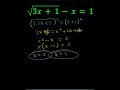 solving a radical equation math algebra radicals