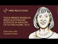 First reactions | Claudia Goldin, prize in economic sciences 2023 | Telephone interview