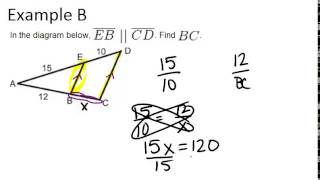 Triangle Proportionality: Examples (Geometry Concepts)