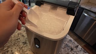 EUHOMY Nugget Ice Maker Countertop with Handle