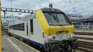 SNCB 1348 arriving in Luxembourg, with regional train from Arlon and Kleinbettingen