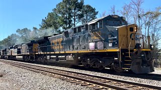 CSX Biodiesel CM44AH 7500 Leads M442-30 at Callahan, FL