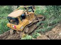 bulldozer caterpillar d6r xl tackles extreme hillside makeover