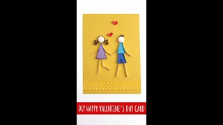 DIY Happy Valentine's Day Card |  Valentines Paper Crafts | #Shorts
