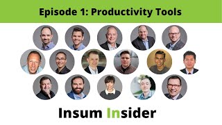 Insum Insider Episode 1: Productivity Tools with Jorge and Martin