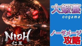 【仁王 NIOU】ボス戦 ノーダメージ攻略 解説実況 「大蝦蟇」Boss No Damage