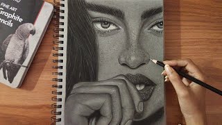 Realistic Drawing of Girls | Hyper Realistic sketch Step by step ✍️