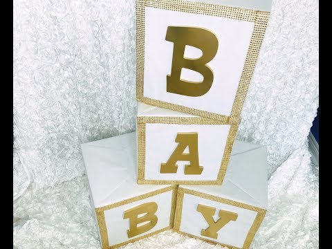 DIY Glam Baby Shower Block Letters - featuring Totally Dazzled DIY Glam Baby Shower Block Letters - featuring Totally Dazzled