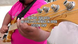 JAZZ BASS MOMOSE MJ-Five2-STD/M MADE IN JAPAN CUSTOM - JAMIROQUAI BASS COVER