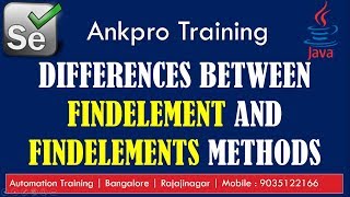 Selenium with Java 16 - Differences between findElement and findElements methods