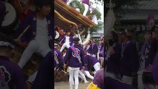 陶器地区 上之だんじり宮入 陶荒田神社 2023/10/14