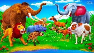 Wild Animals vs Farm Animals - The Ultimate Animal Kingdom Battle for Survival! 🦁🐮🔥