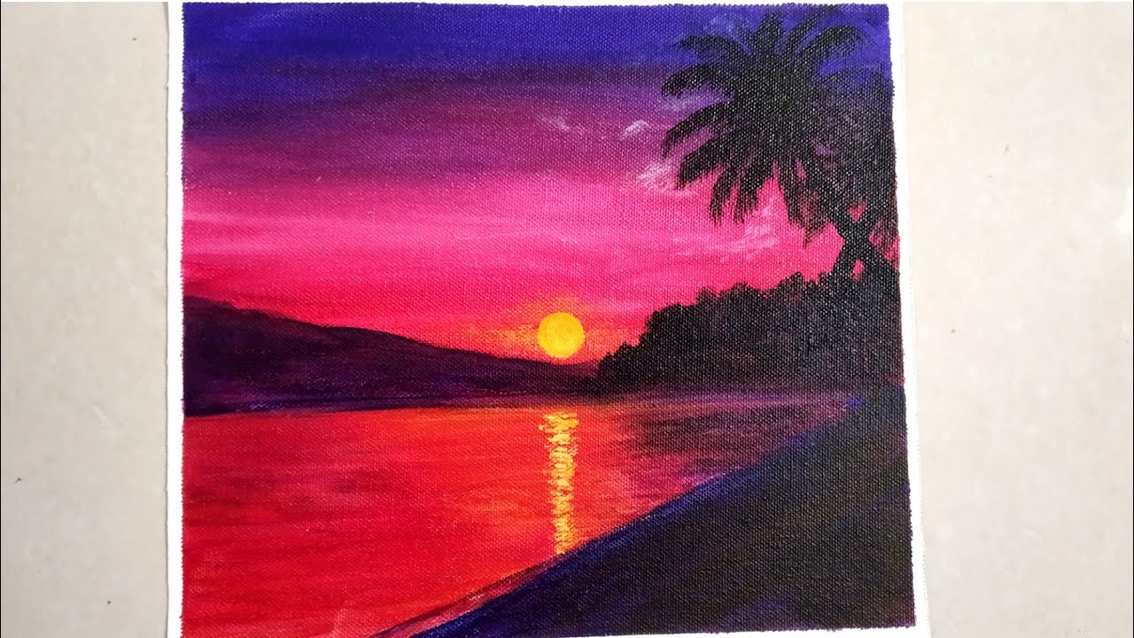 Ocean Sunset Painting Ideas For Beginners Easy Infoupdate Org