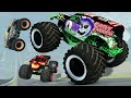 El Toro Loco, Bakugan, Megalodon Epic High Speed Jumps MONSTER JAM MADNESS | BeamNG.Drive