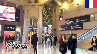 🇫🇷Paris Winter Walk - Westfield Forum des Halles to Châtelet–Les Halles Station -【4K HDR】