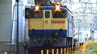 【JR貨物】EF65形国鉄型電気機関車　百済ターミナル～平野駅通過