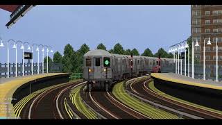 OpenBVE NYCT: R62 w/ Howling Motors 5 Express Train Passing Jackson Avenue.