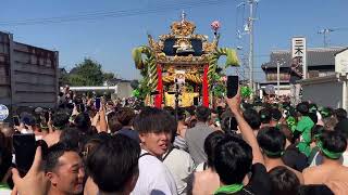 木場 令和6年10月14日宵宮 三ツ橋 灘のけんか祭り 松原八幡神社