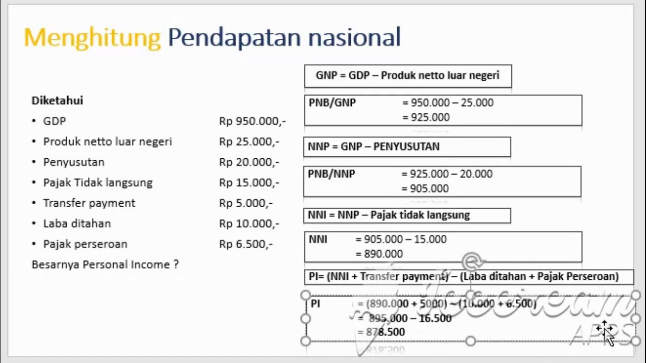 Latihan Soal Mudah Komponen Perhitungan Pendapatan Nasional Ekonomi ...