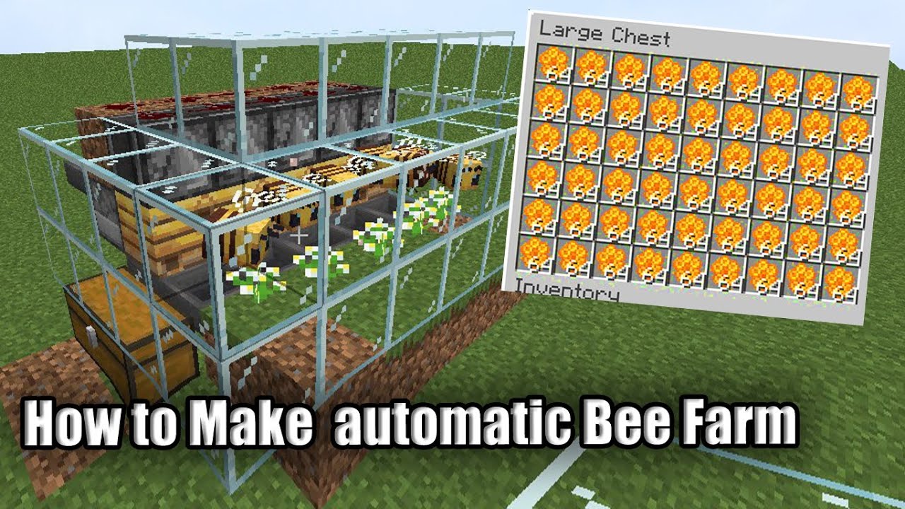 HOW TO MAKE A SUPER EASY AUTOMATIC BEE FARM IN MINECRAFT 1.16 - YouTube