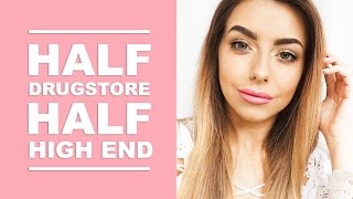 HALF FACE DRUGSTORE HALF FACE HIGH-END MAKEUP TUTORIAL I COCOCHIC