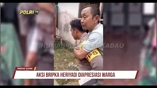 AKSI HUMANIS ANGGOTA POLRES SEKADAU GENDONG LANSIA KE TPS