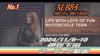 ハーレーダビッドソン、XL８８３、ツーリング、伊豆下田、V50X、２０２4年、11月9日、ducati,,KAWASAKI zrx1200 daeg