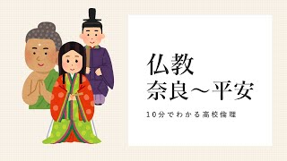 １０分でわかる奈良・平安仏教の流れ（鎮護国家・鑑真・最澄・空海・浄土教）【高校倫理】