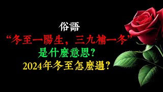 俗語“冬至一陽生，三九補一冬”是什么意思？2024年冬至怎么過？