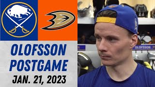 Victor Olofsson Postgame Interview vs Anaheim Ducks (1/21/2023)