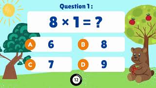 Multiplication Table Quiz Game: Learn & Play with the 8 Times Table! 🚀
