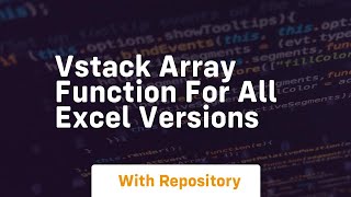 vstack array function for all excel versions
