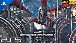 (PS5) Assassin's Creed Odyssey - Leonidas & 300 Spartans Battle Scene | Ultra Graphics [4K HDR]
