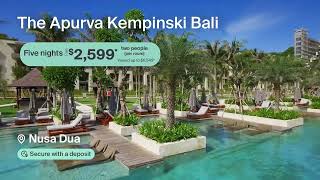 Bali Bestselling Kempinski Beachfront Opulence with Daily Breakfast, Nightly Dinner \u0026 Massages