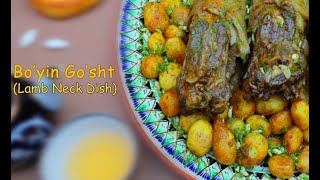 Video recipe of new Uzbek dish - Boin go'sht kabob - Lamb neck meat!
