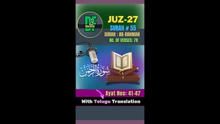 Daily Quran with Telugu Translation | Surah Ar-Rahman (సూరహ్‌ అర్‌-ర'హ్మాన్‌)  Ayat No: 41-47