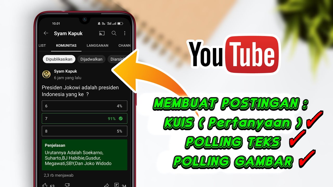 Cara Membuat Postingan Pertanyaan Quiz Di YouTube - YouTube