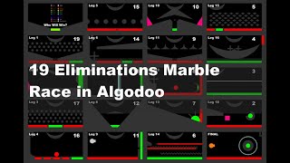 19 Times Elimination Marble Race in Algodoo