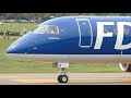 【 fda やさしい機長♪ ★ かっこいい ネイビー ＠ 松本空港 】fda embraer 175 navy jet flight at matsumoto airport